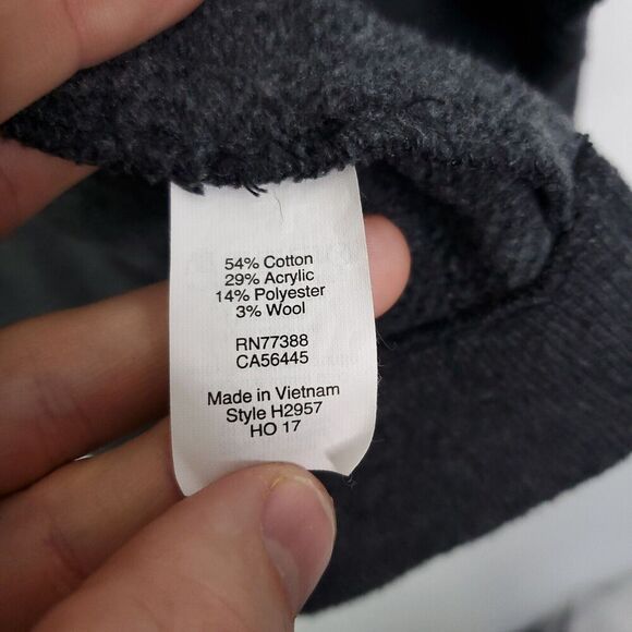 J Crew Sweater Womens L Cardigan Oversized Draped Collar Dark Gray Mid Weight - Picture 8 of 9